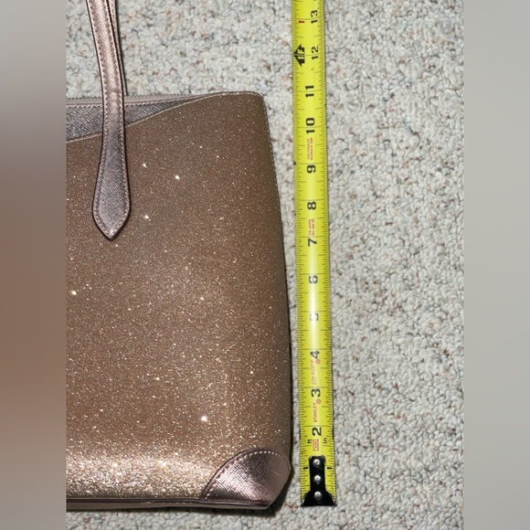 Kate Spade Rose Gold Shimmering Tote Bag with Textured Finish - Picture 7 of 10